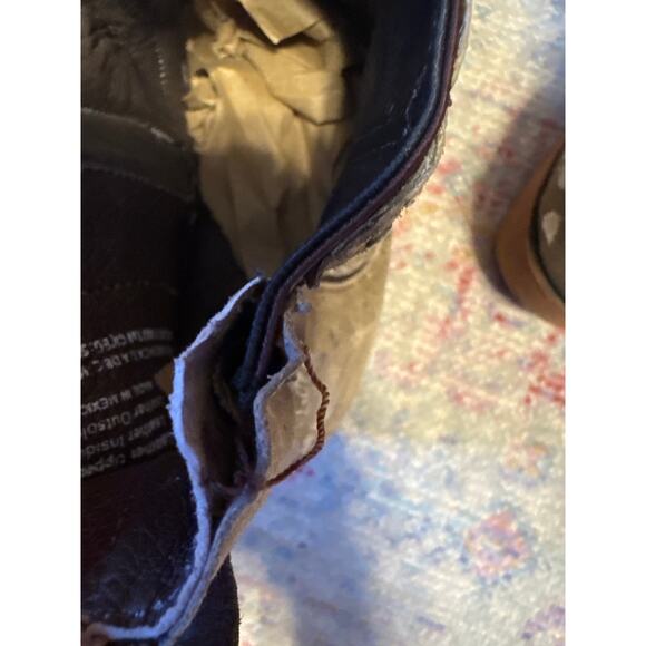 Liberty Black Distressed Pain Spltter Metallic Leather Boots 10.5 - Picture 11 of 13